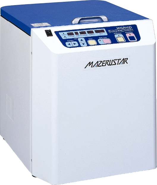 Planetary-style mixing and defoaming device MAZERUSTAR